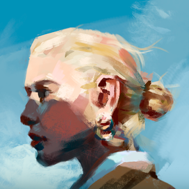 Портрет девушки с льняными волосами