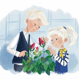 Дети и розы