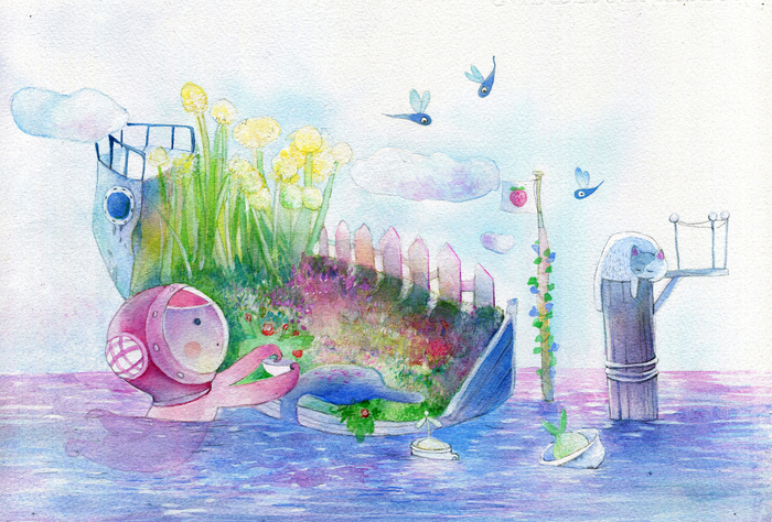 Осьминожка МиМи и котик Тучка