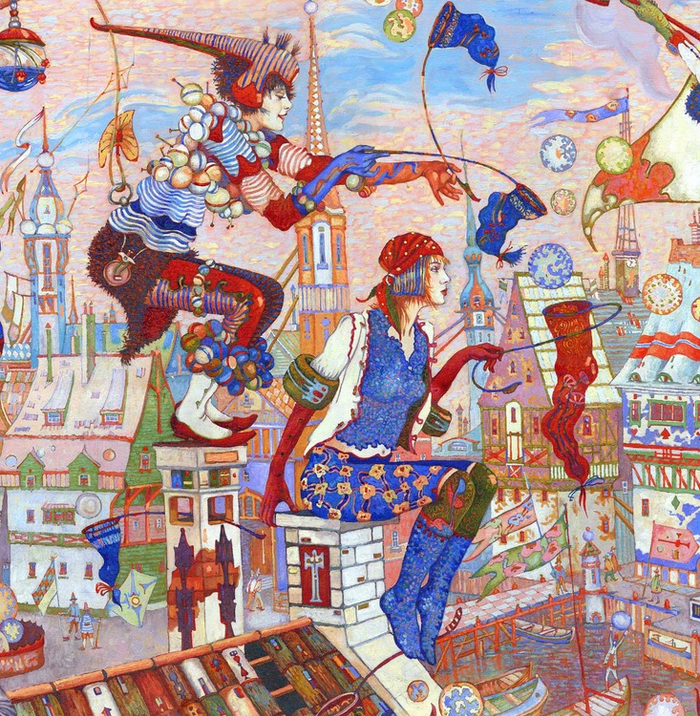 Тёплый вечер фрагмент в Маленькой Голландии.Фрагмент 5