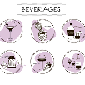 Beverages icons