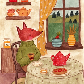 лисенок у окна