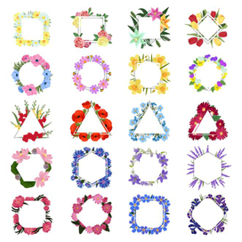 Набор рамок с цветами