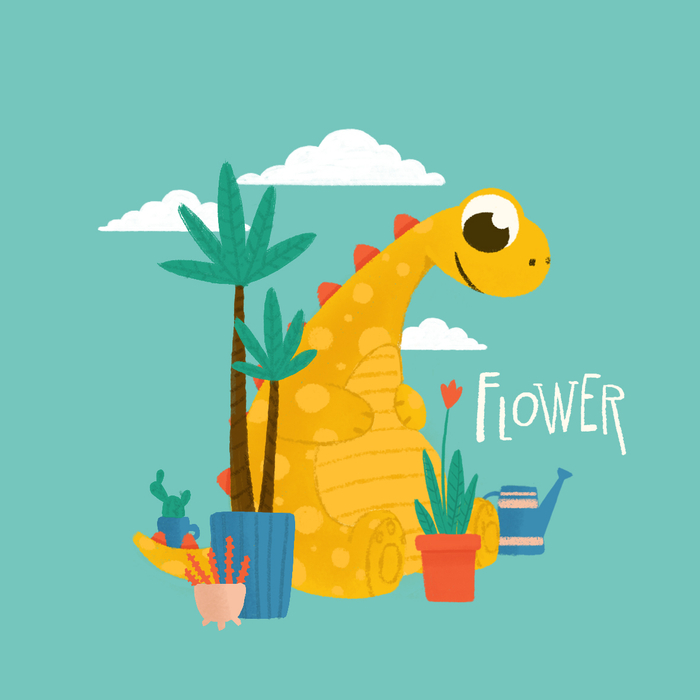 Цветочный динозавр