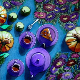 Натюр с астрами)))