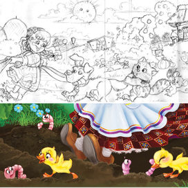 фрагмент и эскиз к "Репке"