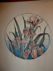 эскиз для  росписи  тарелок