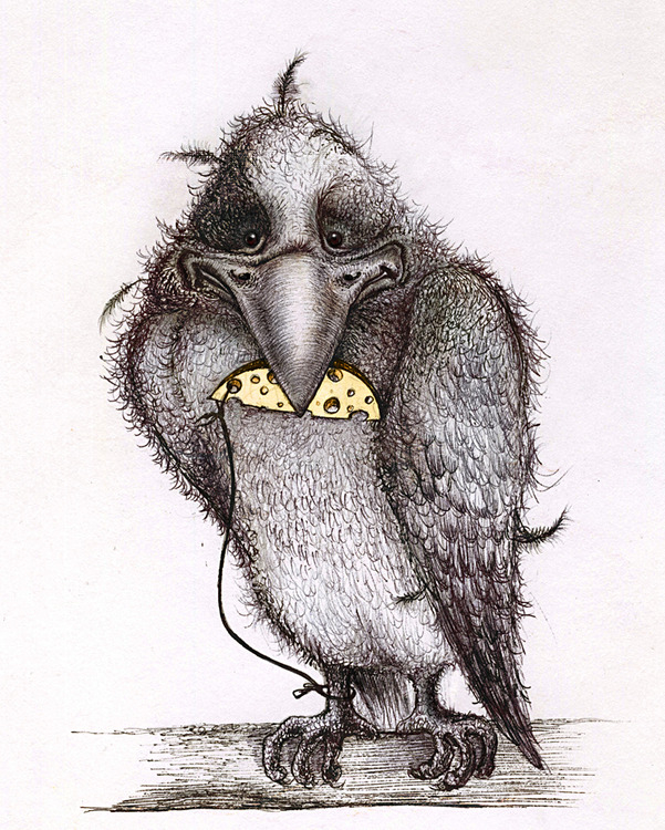 находчивая ворона