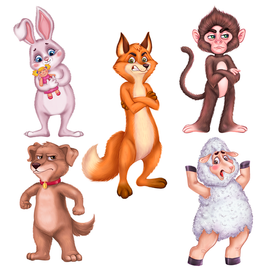 Персонажи для детской настольной игры