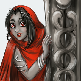 Индианка в заданной палитре