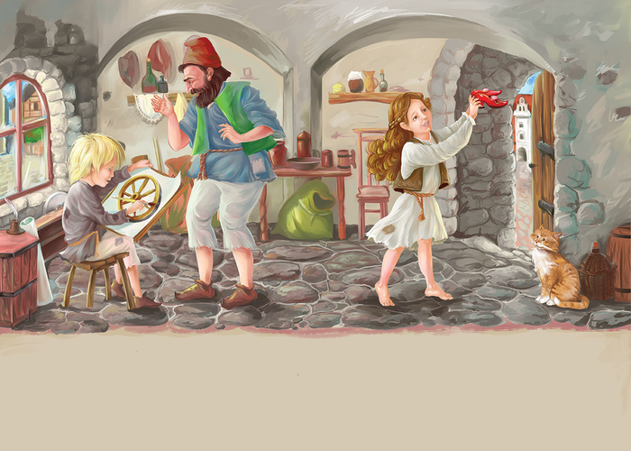 Иллюстрация к сказке “Волшебная кисточка”