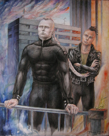 Найт и Дэл на крыше.