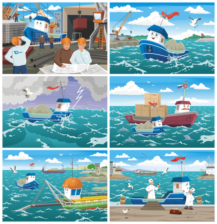 Несколько рисунков для календаря ЦПКБ Стапель г. Ростов-на-Дону