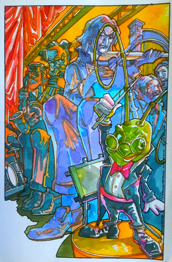 Главная роль.симфонический оркестр.