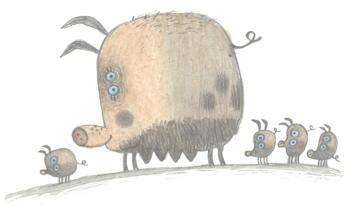 свинья с поросятами (персонаж мультфильма)