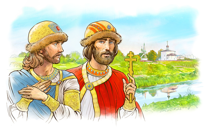 Встреча Бориса и Глеба. Кидекша 