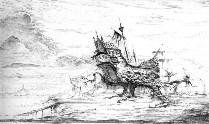 набросок корабельный опять( нашла в загашнике)