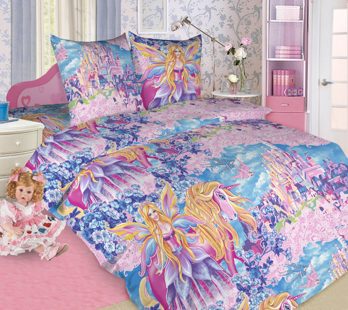 Комплект постельного белья для девочек «Страна чудес»