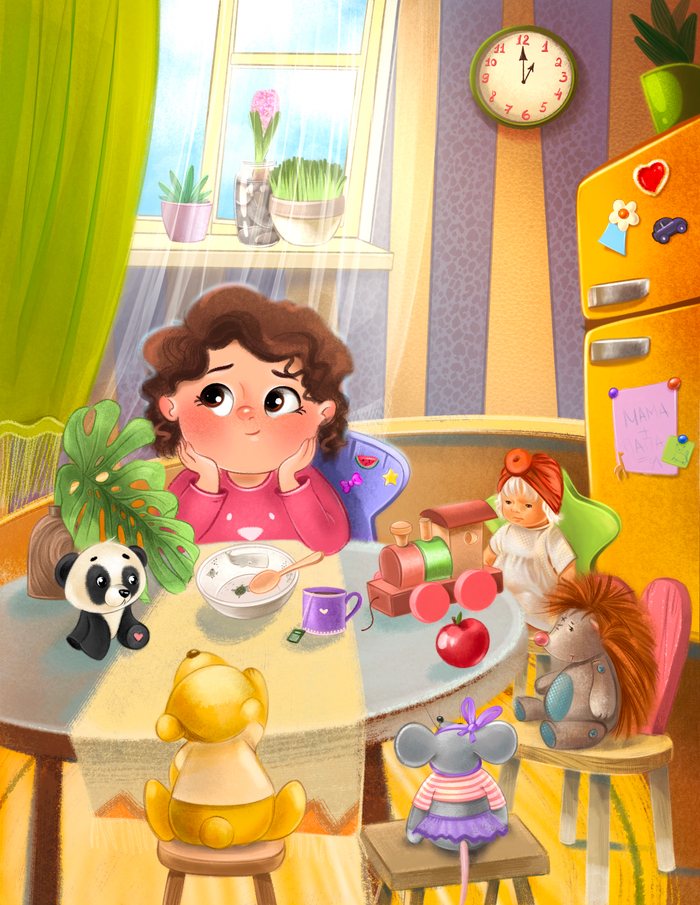 Иллюстрация к книге про девочку Кристину