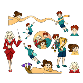 Тематические маскоты для сайта о волонтерах