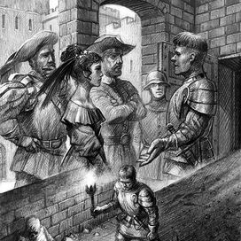 Иллюстрация к произведению Р. Суржикова "Янмейская охота"