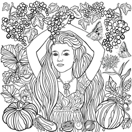 Урожай. Раскраска