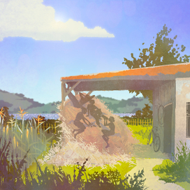 "Переждать жару"  - из серии "Шестнадцатое лето"