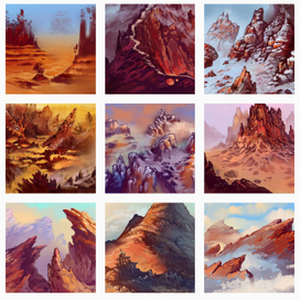 MTG s01 basicland sketches