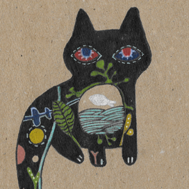 Кот, который съел флуоресцентную рыбу.