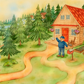 Разворот для деткой книги 