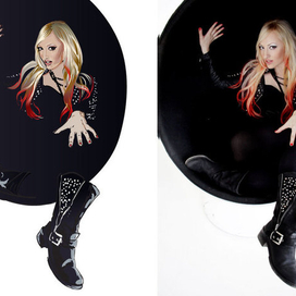 портрет по фото, девцшка в кресле