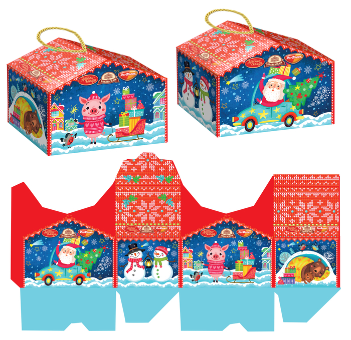 Оформление коробки для "Объединенные кондитеры"  2018год