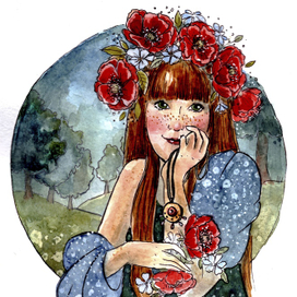 Девушка в цветах