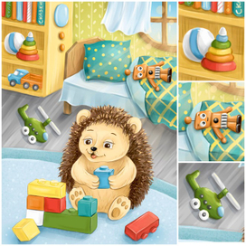 Ёжик играет