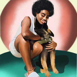 Girl with a dog 