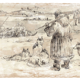 Самолет прилетел. Из серии "Эскимосы"