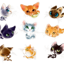 кошки 2 для Moregrand "Весёлые пирамидки"