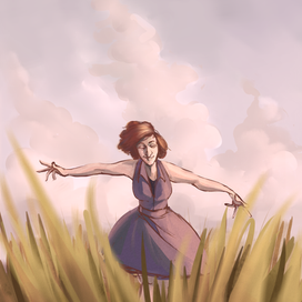Девушка в поле 