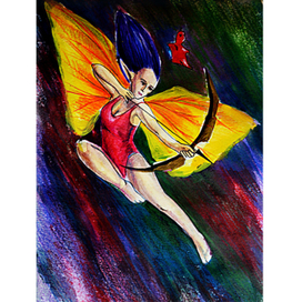 Серия работ Девочка с Ангелом