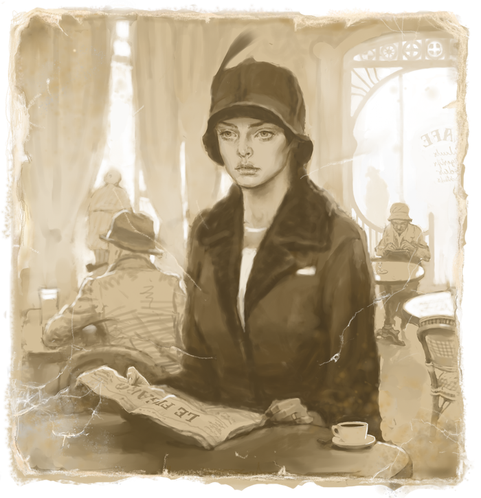 Иллюстрация к стихотворению Игоря Юдина "Мы в забытом Богом кафе"...