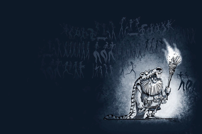 Иллюстрация к книге А. Усачёва «Первобытная история», издательство «Азбука», 2015 г.