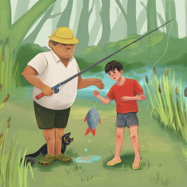 Иллюстрация "Рыбаки"