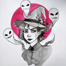 Inktober. The witch.