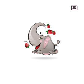 Веселый слон персонаж 2D детский