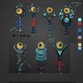 2D концепты игровых элементов для DOTA 2