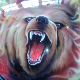 медведь в огне