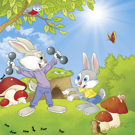 Обложка к детскому журналу "Неболейка"