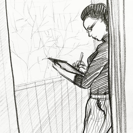 Тоня за работой