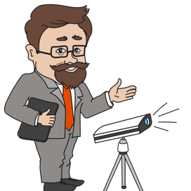 профессор с проектором