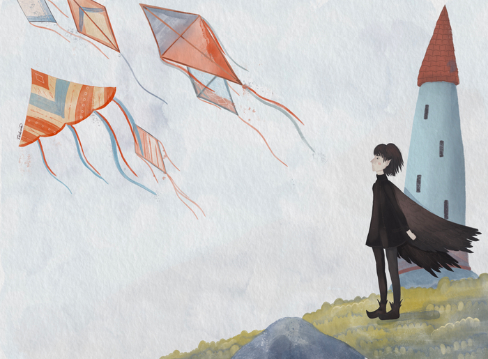 Иллюстрация для набора акварельных кистей